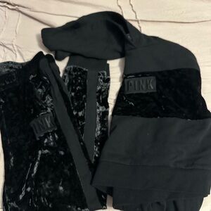 PINK Victoria's Secret Black Velvet Apparel